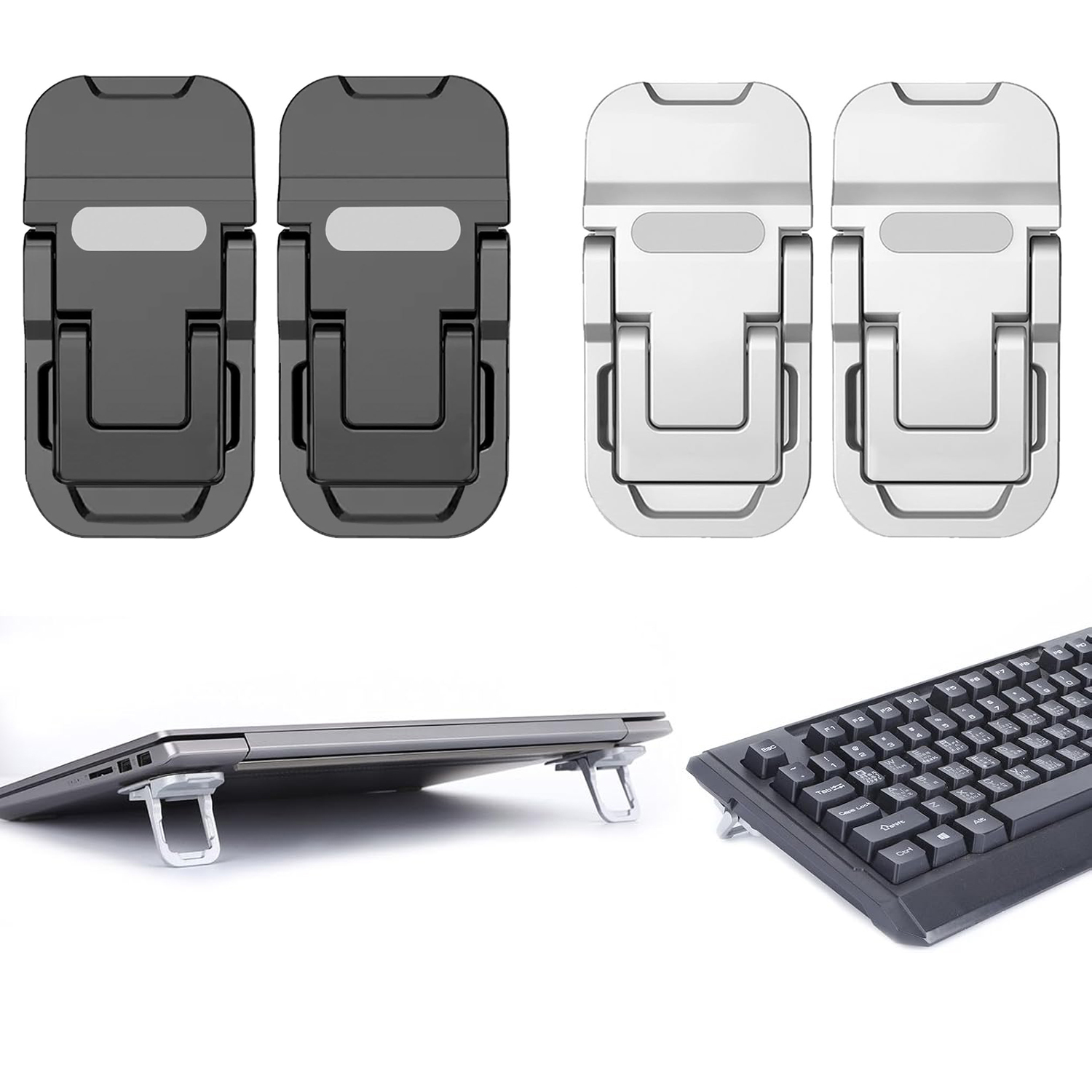 Cooling Stand Tablet - 2 STUKS Draagbare opvouwbare laptopstandaard Verstelbare