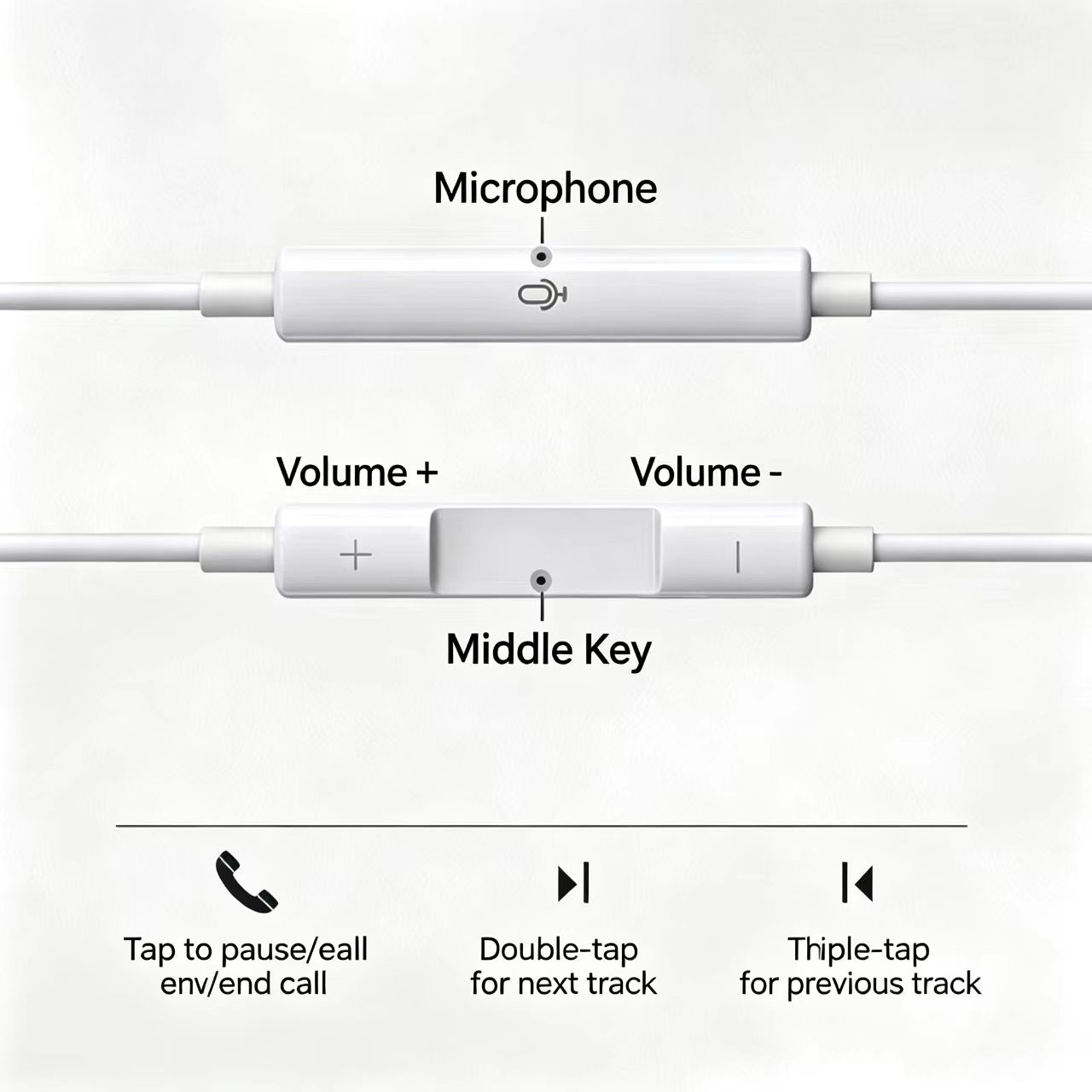 Bedrade half-in-ear hoofdtelef - Wired Earphone Lightning recensie en prijs